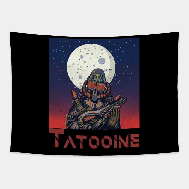 Visit Tatooine, Vintage, Retro, travel agent, movie, tatooine Tapestry by wiixyou