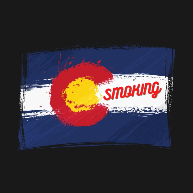 COLORADO STATE FLAG COLORADO IS SMOKING by Bristlecone Pine Co.