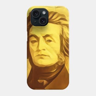 Adam Mickiewicz Golden Portrait | Adam Mickiewicz Artwork 9 Phone Case