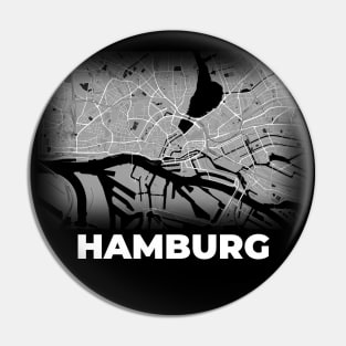 Hamburg City Map - White Design Pin