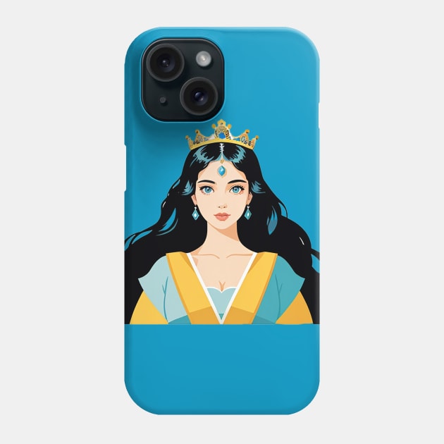 Young Queen with an Optimistic Expression Phone Case by CursedContent