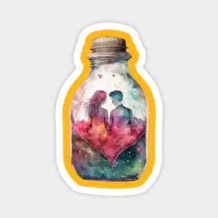 Bottle Couple Magnet