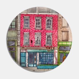 Tribeca Manhattan New York City Art Print - Iconic Tiny's 135 and The Bar Upstairs Pin