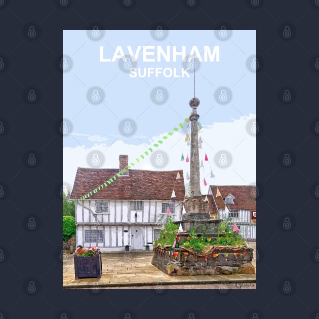 Lavenham, Suffolk gift. Travel poster by BarbaraGlebska