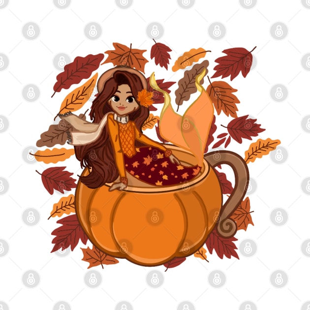 Fall Mermaid by Octopus Cafe