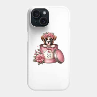 Valentine Boxer Dog For You Phone Case