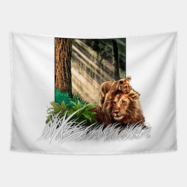 IN NEED OF A CUDDLE Tapestry by artistrycircus