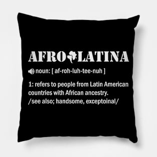 Afro-Latina, dictionary style definition style Pillow