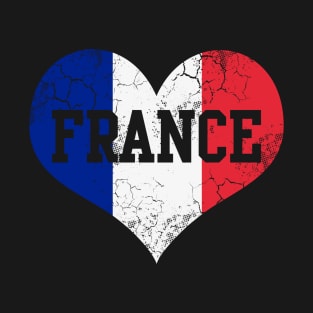 France French Flag Heart Love T-Shirt