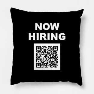 Now Hiring QR Rickroll Pillow