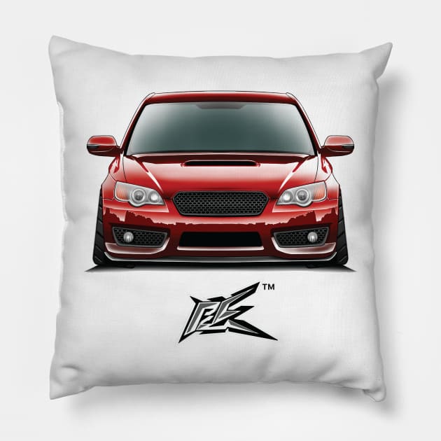 subaru legacy b4 red Pillow by naquash