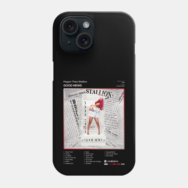 Megan Thee Stallion - Good News Tracklist Album Phone Case by 80sRetro