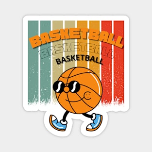 Funny Vintage Basketball Art Magnet