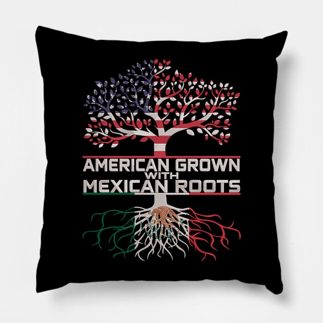 America Grown with Mexican Roots Pillow by Velvet Love Design 