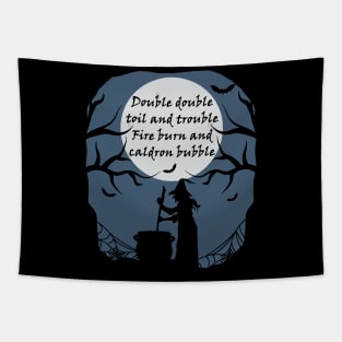 Witch Cauldron with Shakespeare Macbeth Lyric Tapestry