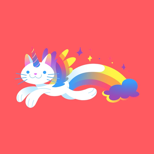 Rainbow Unicorn Kitty by TeeBudgie