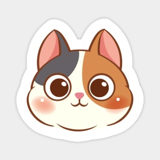 Cartoon cute cat face Magnet