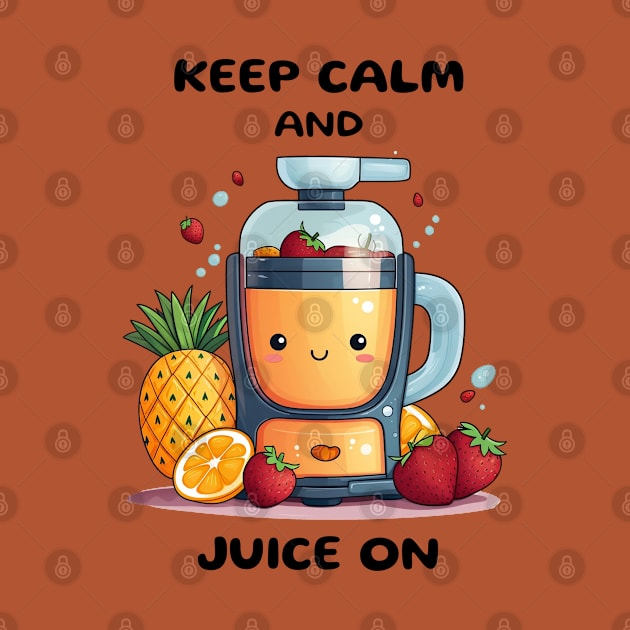 Fruit Juicer Keep Calm And Juice On Funny Health Novelty by DrystalDesigns