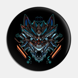 Dragon werewolf mecha Pin