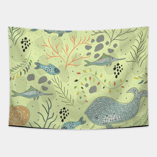 Ocean Creatures Tapestry by Creative Meadows