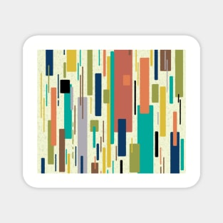 Color Blocks Mid Century Modern Minimalist design Magnet