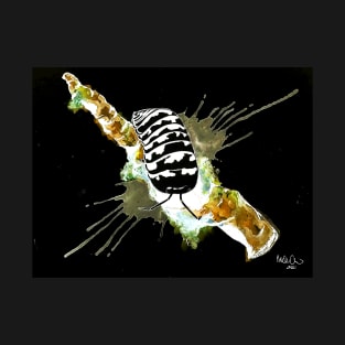 Armadillidium Maculatum "Zebra" Isopod Digitally Edited Watercolor T-Shirt