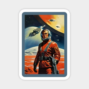 Soviet cosmonaut on mars Magnet