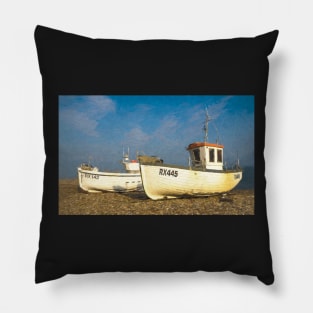 An Impressionist View of Fishing Boats Pillow