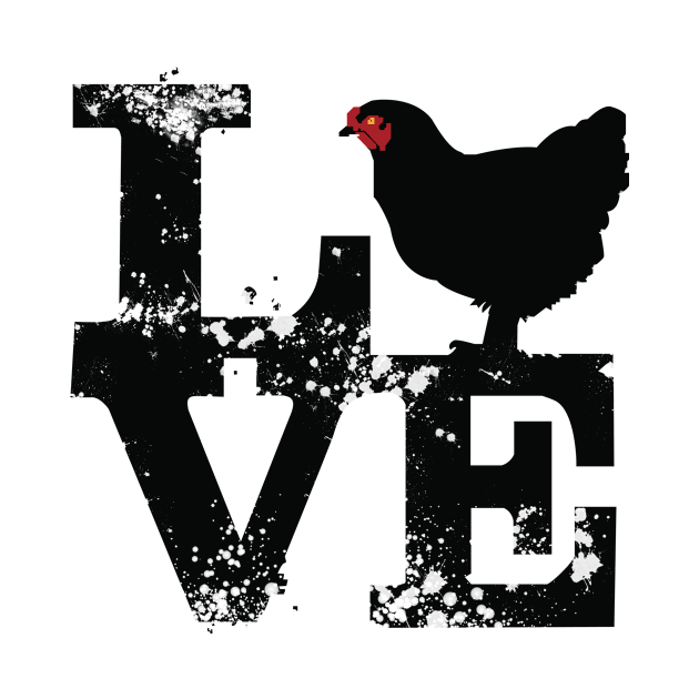 Love Chicken T Shirt by Catxuri