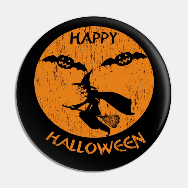 Happy Halloween Witch Pin by anbartshirts