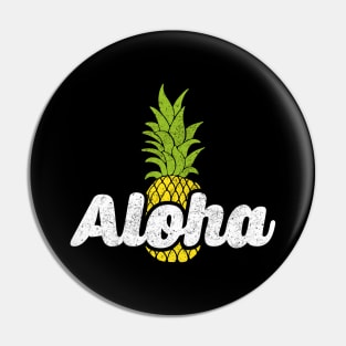 Cute Aloha Pineapple Hawaiian Fruit Theme Pin