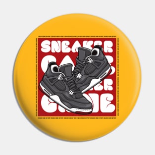 AJ 4 Retro Bred Sneaker Art Pin