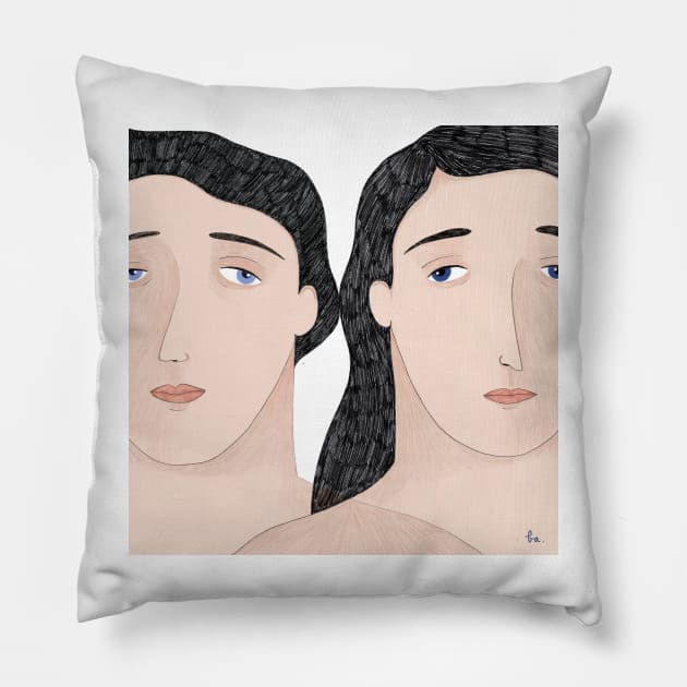 Love Symmetry Pillow by burcuandthethings