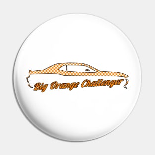 Big Orange Challenger - Checkerboard Pin