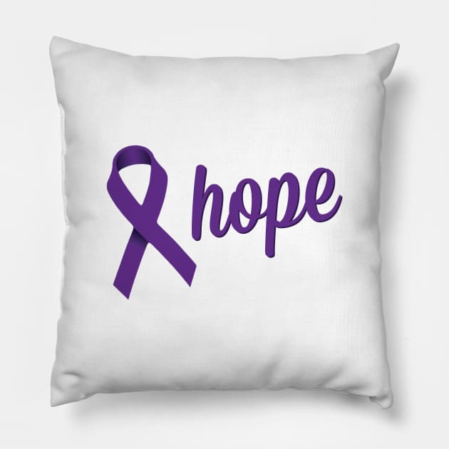 Hope Shirt for Lymphoma Cancer Pillow by mangobanana