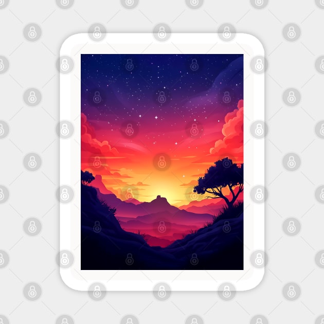 At Dusk Nature Background Magnet by UrbanLifeApparel