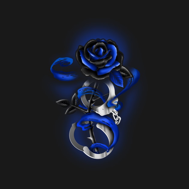 Rose tattoo Police Thin Blue Line by tshirttrending