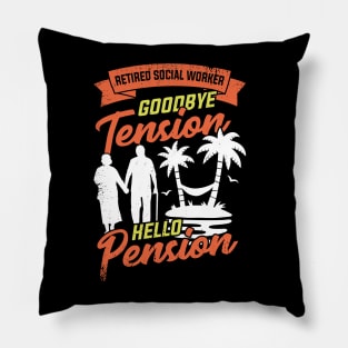 Social Worker Work Pensioner Retirement Gift Pillow