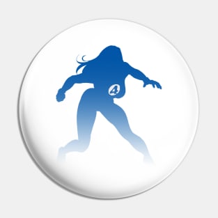 Invisible Woman Outline Pin