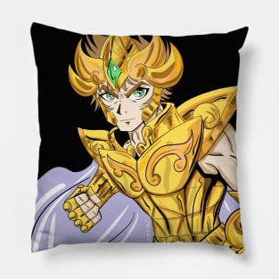 gold saint aioria the ligthning leo knight Pillow