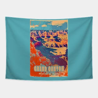 Grand Canyon National Park Vintage Travel Poster Tapestry