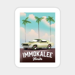 Immokalee Florida Muscle car travel poster Magnet