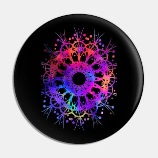 Abstract Rainbow Circle Pin