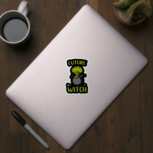 Green Witch Cauldron funny Wiccanism - Esoteric - Sticker