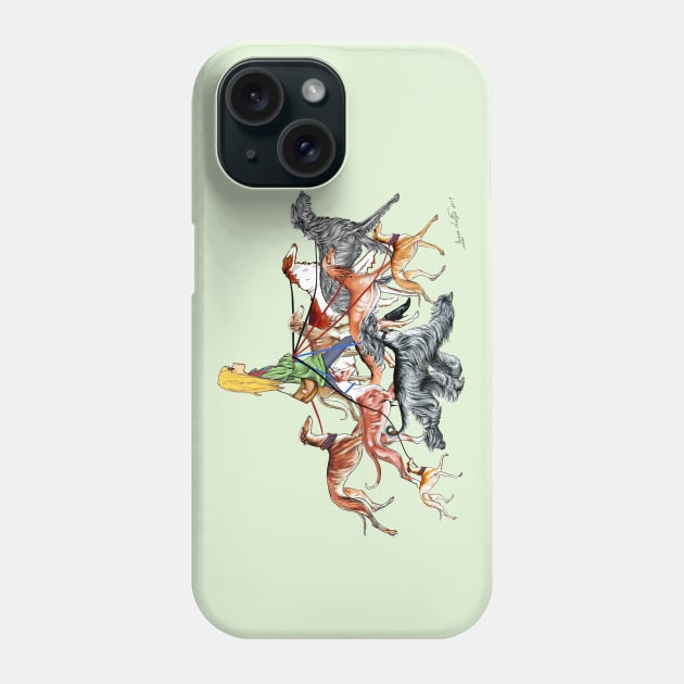 NEW!!!   Walking the Sighthounds.   BLONDE HAIR! Phone Case by chepea2