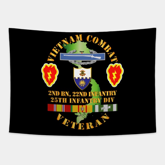 Vietnam Combat Infantry Veteran w 2nd Bn 22nd Inf - 25th ID Tapestry by twix123844