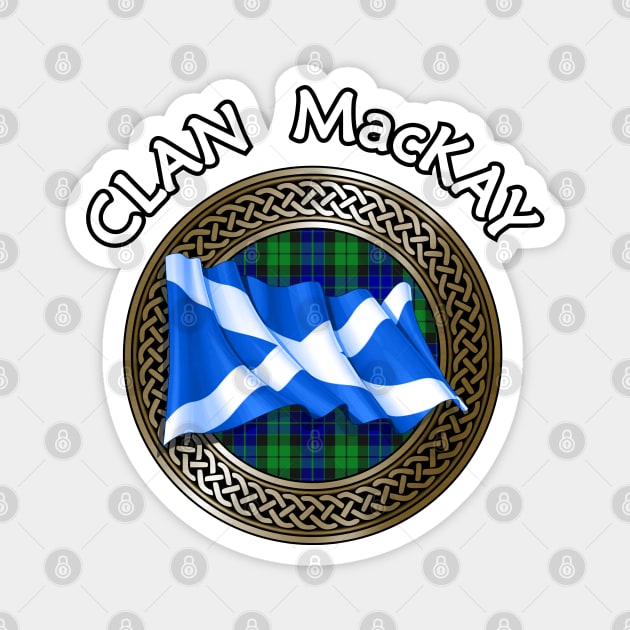 Clan MacKay Crest & Tartan Knot Magnet by Taylor'd Designs