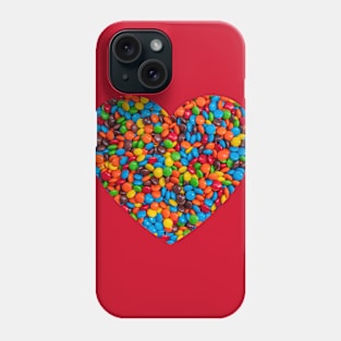 Colorful Candy-Coated Chocolate Heart Photograph Phone Case