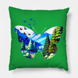 Butterfly in Nature Pillow