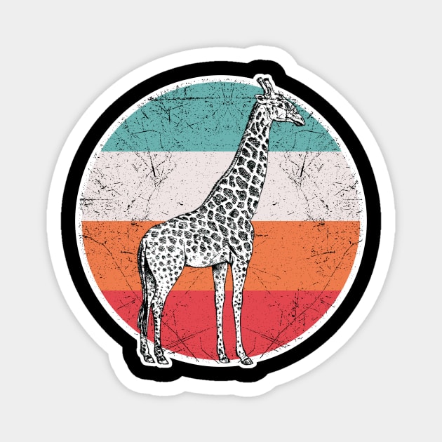 Vintage Retro Giraffe Magnet by aaltadel